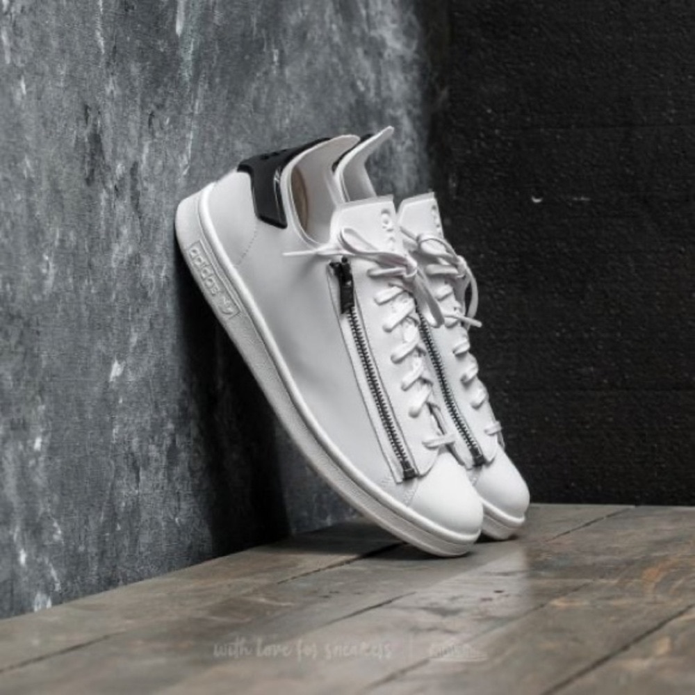 Adidas Y-3 Stan Zip x Yohji Yamamoto White Leather Sneakers Size 11